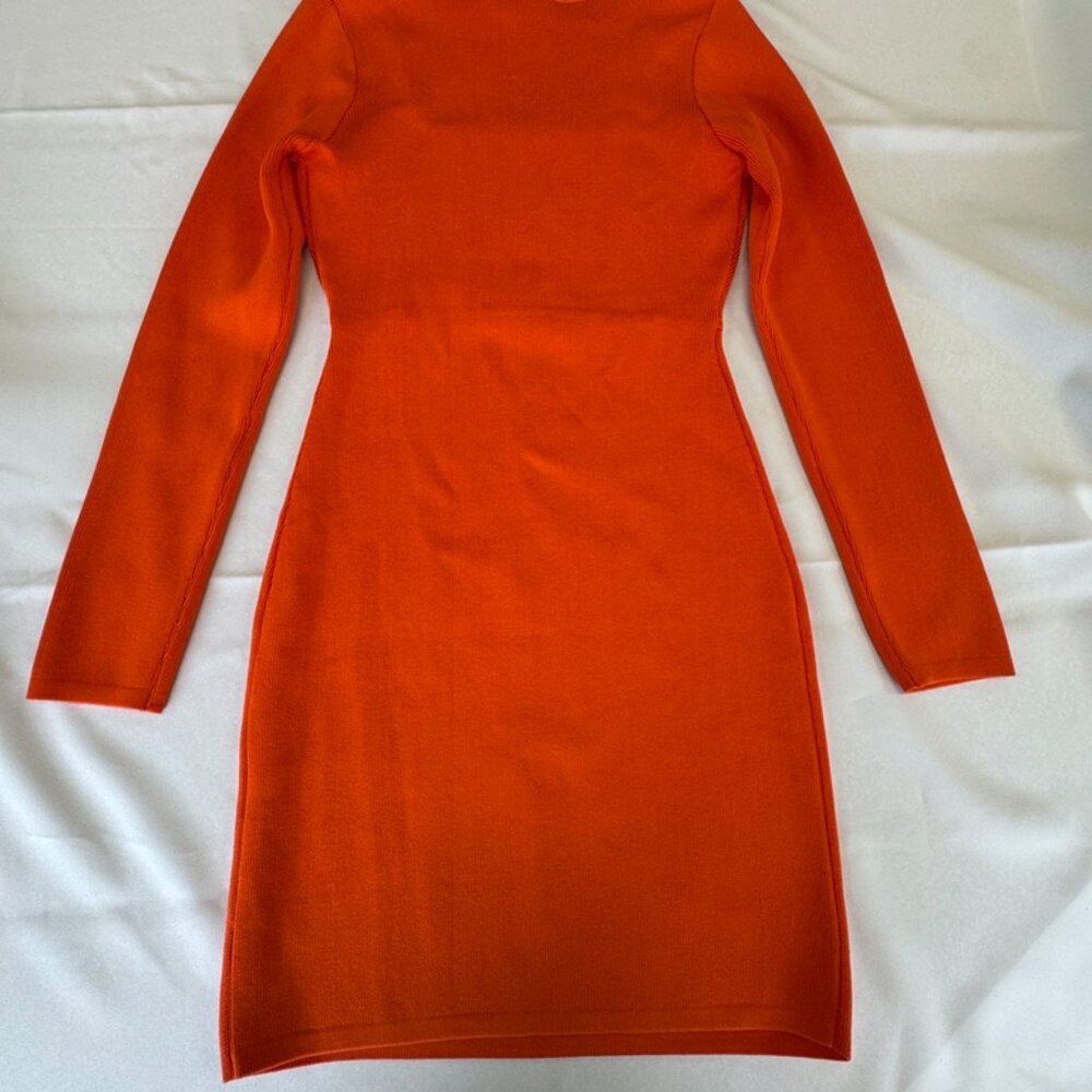Endless Rose Cutout Knit Bodycon Dress Orange Size XS - Picture 7 of 15